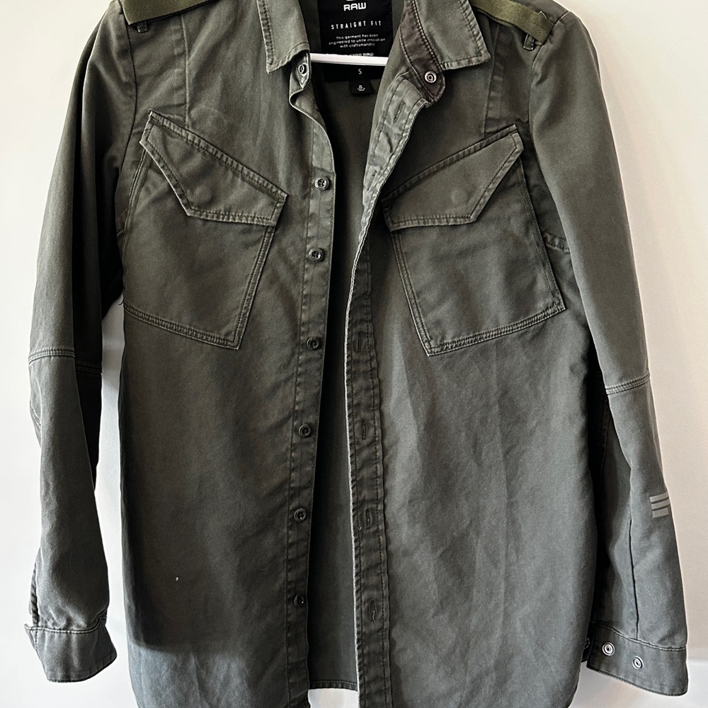 G-Star Raw Olive Green Military Shirt